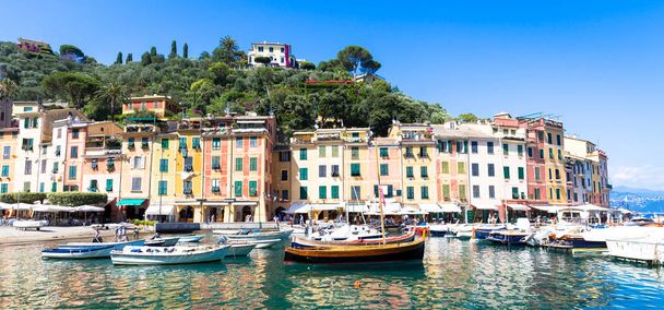 Portofino, Italy - Summer 2016 - view from the sea - Photo, Image