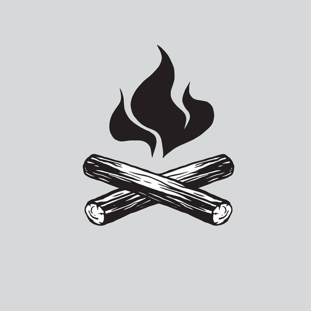 Вогнище з дровами Векторні ілюстрації
  - Вектор, зображення