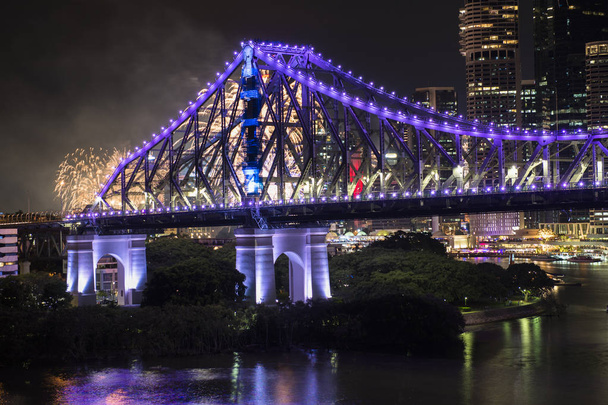Story Bridge op New Years Eve 2016 in Brisbane - Foto, afbeelding