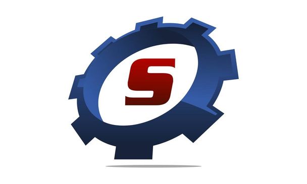 Gear Solution Logo Letter S - Διάνυσμα, εικόνα