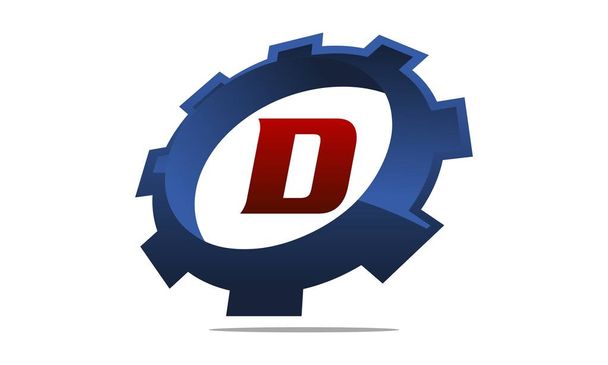 Logo della soluzione dell'ingranaggio Lettera D
 - Vettoriali, immagini