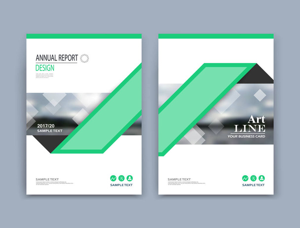 Abstract composition. White a4 brochure cover design. Info banner text frame. Sky font. Title sheet model set. Modern vector front page. Brand logo texture. Green line image icon. Ad flyer fiber - Vector, Image