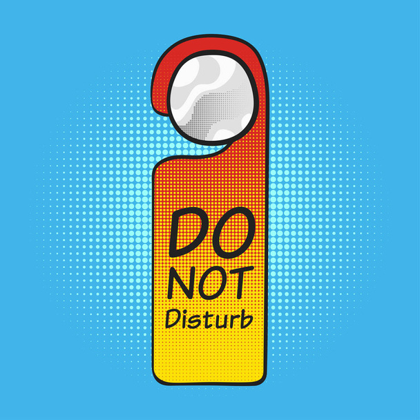 Illustration of hotel tag do not disturb - Vector, Image