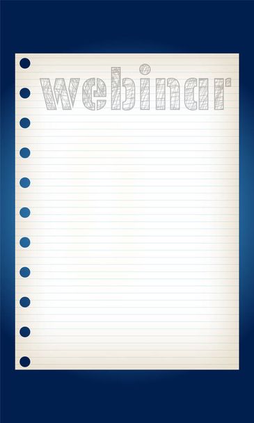 Векторний графічний папір і рукописні слова вебінар
 - Вектор, зображення