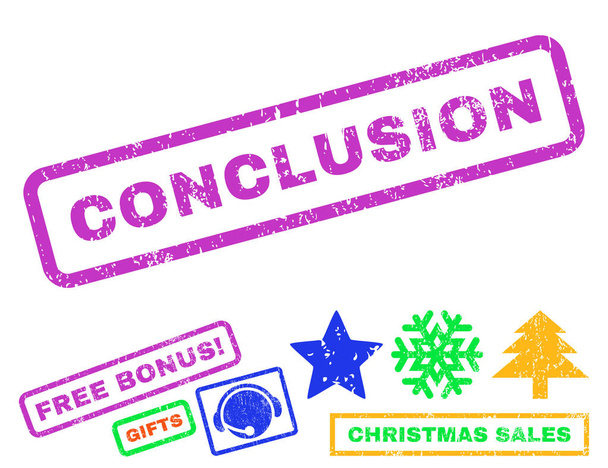 Conclusion Rubber Stamp - Vector, Image