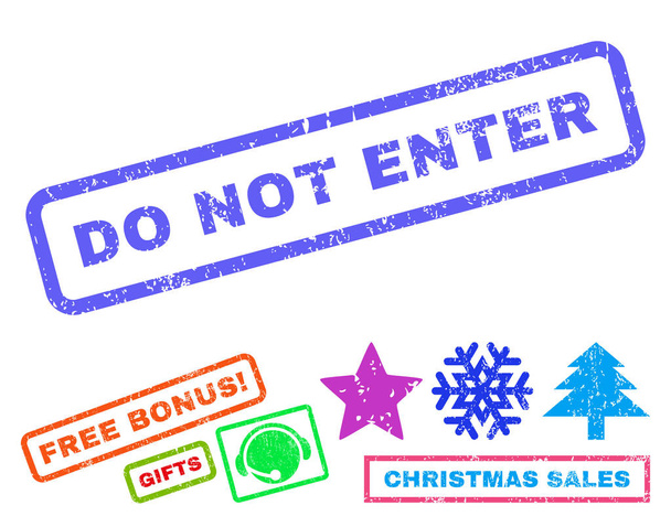 Do Not Enter Rubber Stamp - Vector, Image