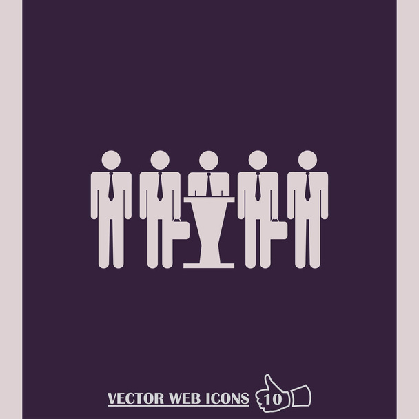 people web icon. flat design - Vector, Image