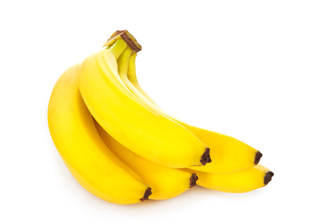 φρέσκο, ώριμες μπανάνες μάτσο απομονωθεί σε λευκό φόντο - Φωτογραφία, εικόνα