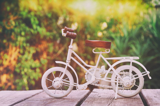 Vintage bicycle miniature toy - 写真・画像