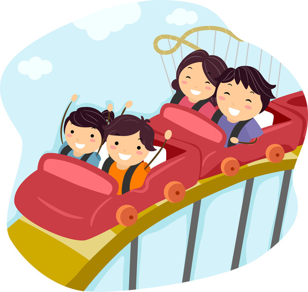 Rodzina roller coaster - Zdjęcie, obraz