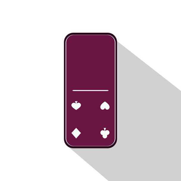 Domino icon illustration Assorted zero to four - Вектор,изображение