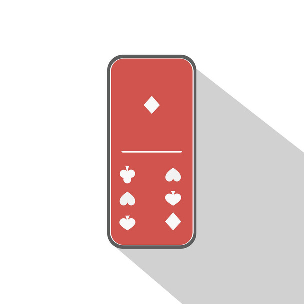 Domino icon illustration assorted one - six - Vettoriali, immagini