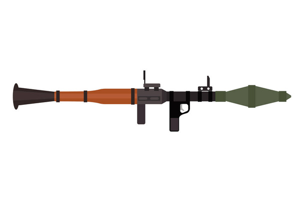 Vector rifle de asalto arma pesada con icono lanzagranadas
. - Vector, imagen