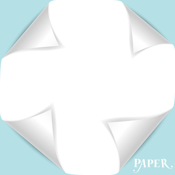 Záhybů rohu papíru. Vektorové ilustrace - Vektor, obrázek