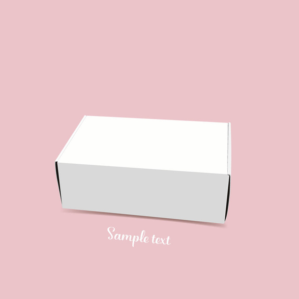 Blank white box mock up. Vector illustration - Διάνυσμα, εικόνα