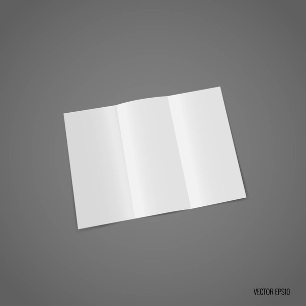 Driebladige wit sjabloon papier. Vectorillustratie - Vector, afbeelding
