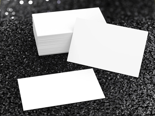 stack of blank name cards - Photo, Image