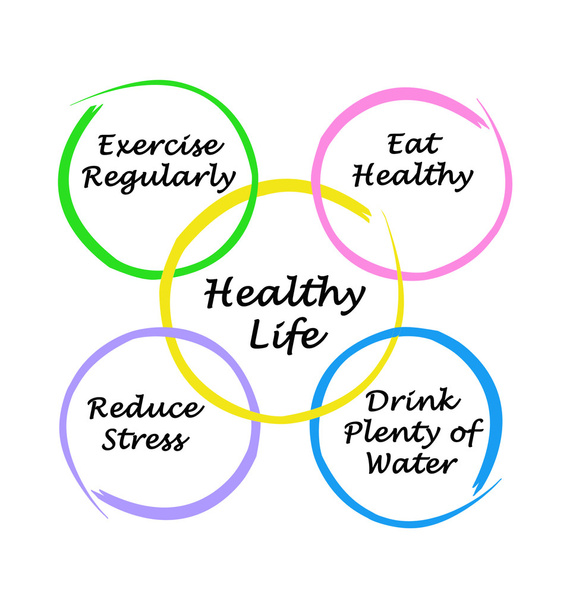 Διάγραμμα υγιούς ζωής - Φωτογραφία, εικόνα