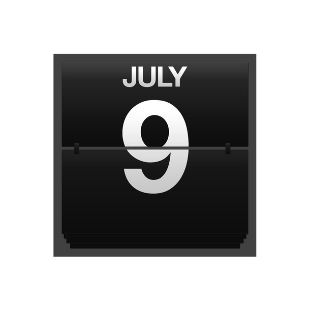 Counter calendar july 9. - Photo, Image