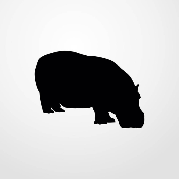hippo icon. flat icon illustration isolated sign symbol - Wektor, obraz