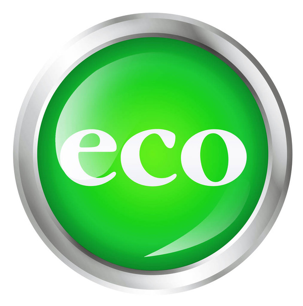  Icon with eco text - Photo, Image