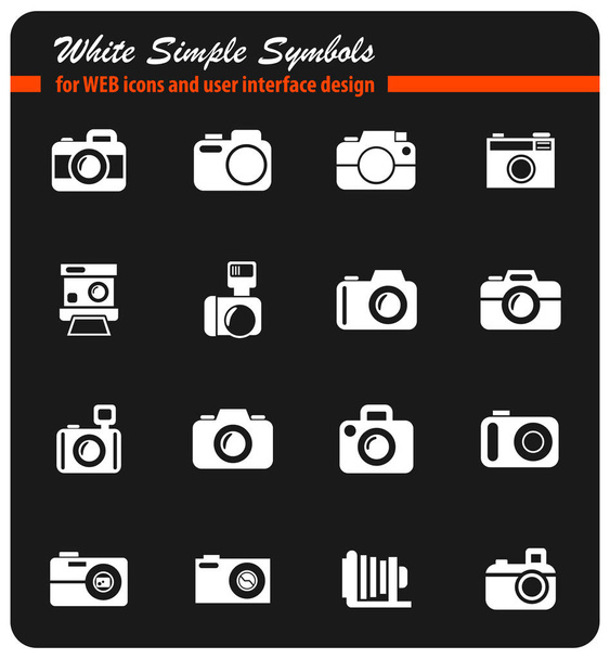 camera icon set - Vector, Image