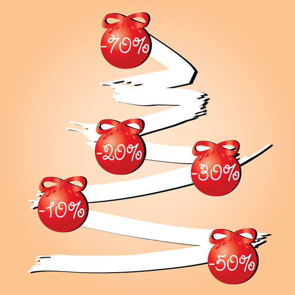 Sale tree red - Vector, Image