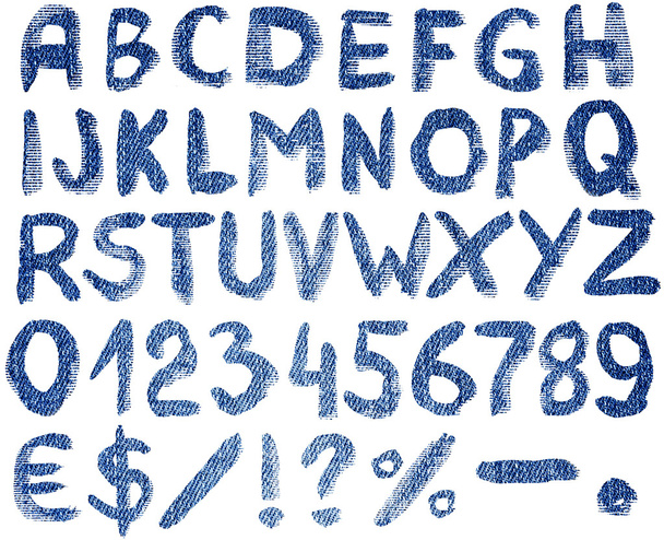 Alphabet letters with symbols and numbers - Fotó, kép