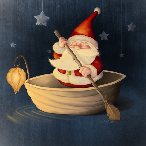Santa claus a ořechové skořápce - Fotografie, Obrázek
