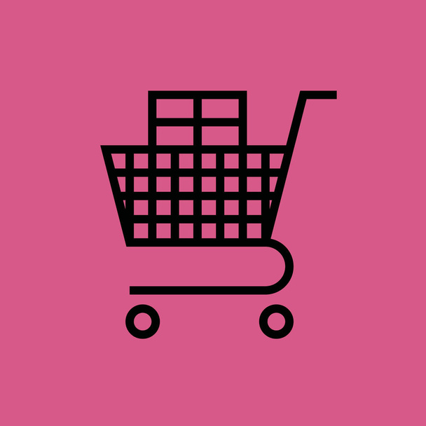 shopping cart icon illustration isolated vector sign symbol - Wektor, obraz