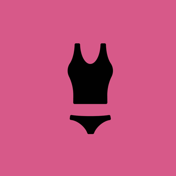 femenine lingerie icon illustration isolated vector sign symbol - Wektor, obraz