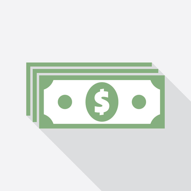 Stack of Dollar Banknotes Icon - Vector, Image