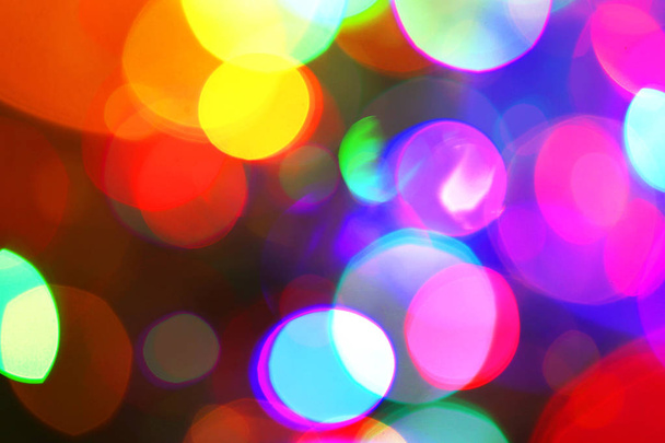 розмитий неоновий диско-світловий візерунок. Різнокольоровий пляшковий фон для дизайну. Абстрактні кольорові плями світла розмивання тла
 - Фото, зображення