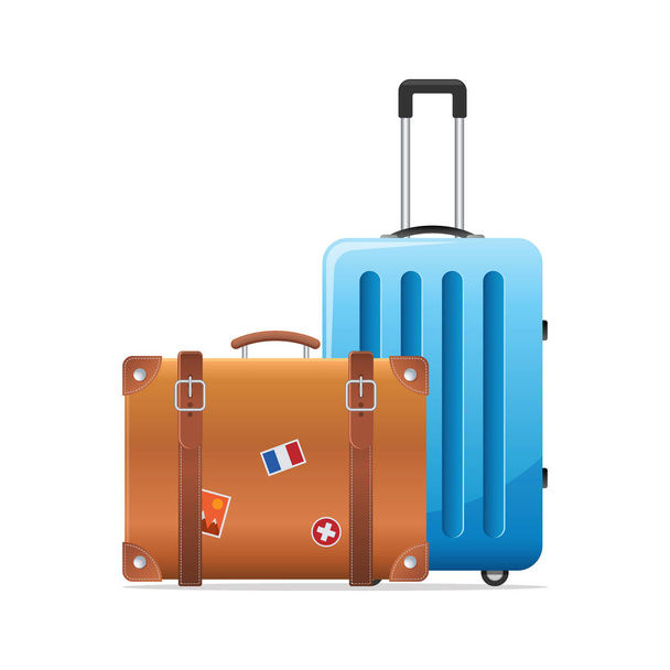 baggage travel suitcase icon - Vector, Image
