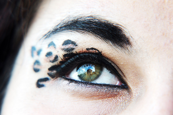 Maquillage des yeux avec des dessins spéciaux
 - Photo, image