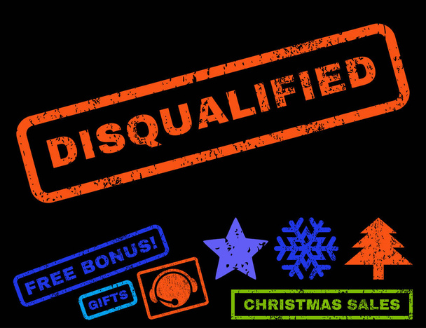 Disqualified Rubber Stamp - Vector, Image