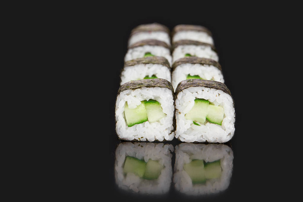 Japanese food menu. roll cucumber - Foto, Imagen