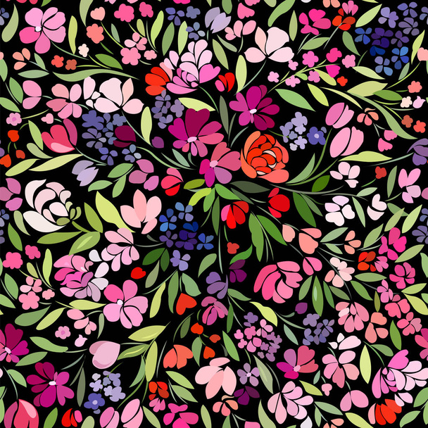  pattern with floral print  - Διάνυσμα, εικόνα