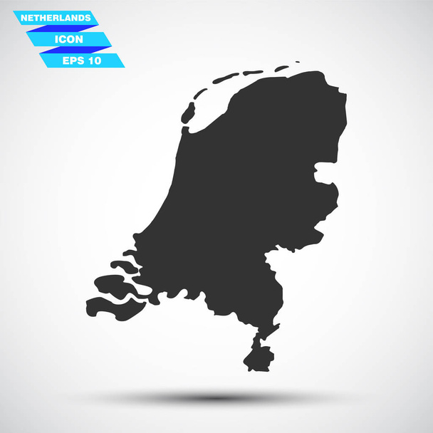 szürke vektor Hollandia ikon - Vektor, kép