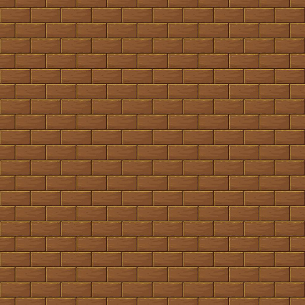 Brown brick wall seamless. Vector illustration background - texture pattern for continuous replicate. - Vector, Image