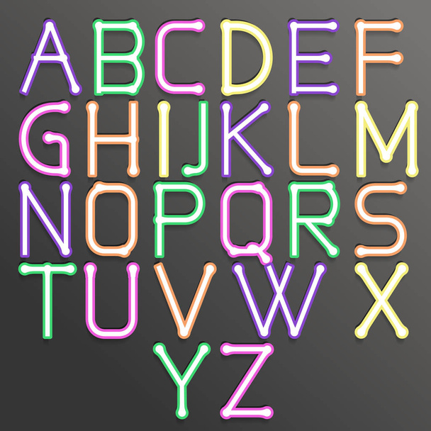 Abstract alphabet colorful. - Vettoriali, immagini