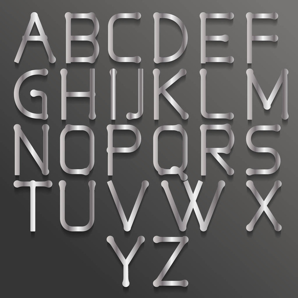 Abstract alphabet silver. - Vettoriali, immagini