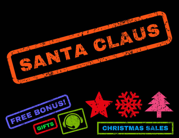 Santa Claus Rubber Stamp - ベクター画像