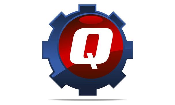 歯車の技術的解決策初期 Q - ベクター画像