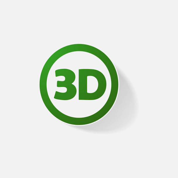 Nálepka papír produkty realistický prvek designu obrázek 3d nápis - Vektor, obrázek