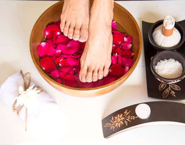 Spa treatment and product for female feet spa, Thailand. select and soft focus - Fotoğraf, Görsel