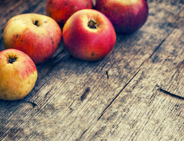 red apples on wooden table - Photo, Image