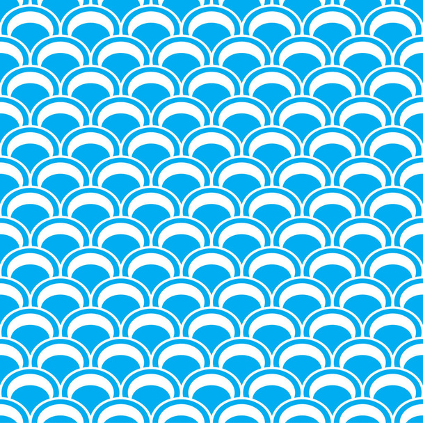 seamless Traditional japanese seigaiha ocean wave pattern - Vector, Image