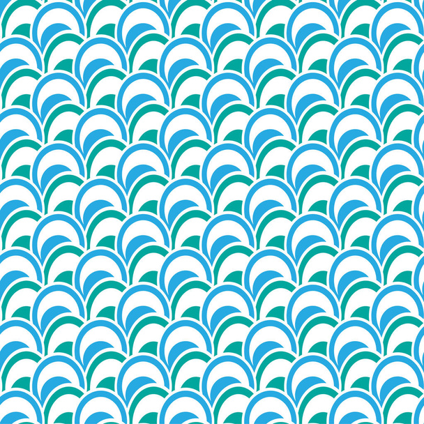 seigaiha tradicional japonés patrón de onda oceánica
 - Vector, Imagen