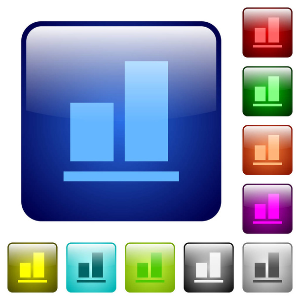 Align to bottom color square buttons - Vector, Image